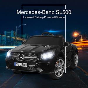 Mercedes Benz SL500 Electric Car w/Remote Control & Music & Spring Suspension - shop with emmeon